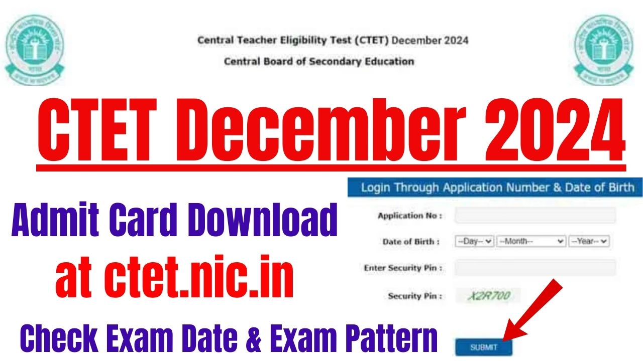 CTET December 2024 Admit Card