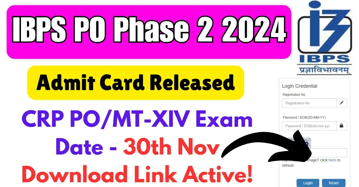 IBPS PO Phase 2 Admit Card 2024 